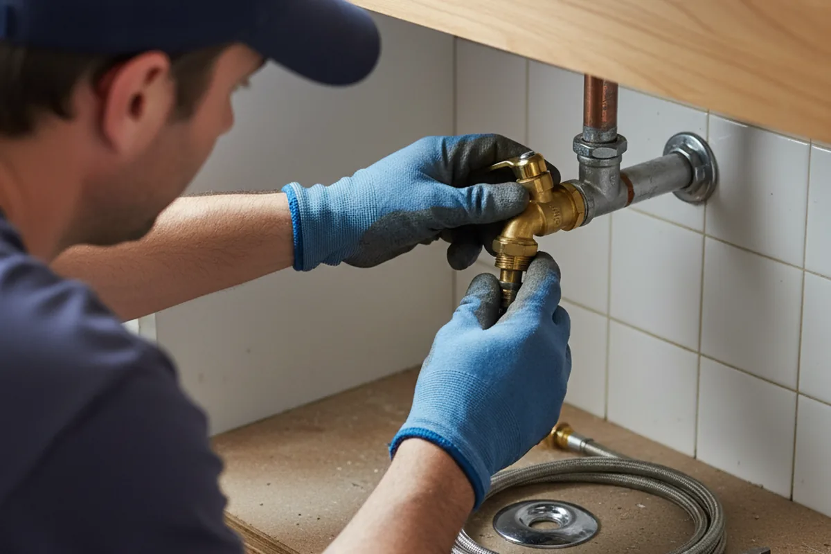 Shutoff valve and fitting work during Faucet and Fixture Repair in Saint Albans